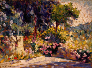 La terrasse fleurie - Henri-Edmond Cross — weergave van het kunstwerk