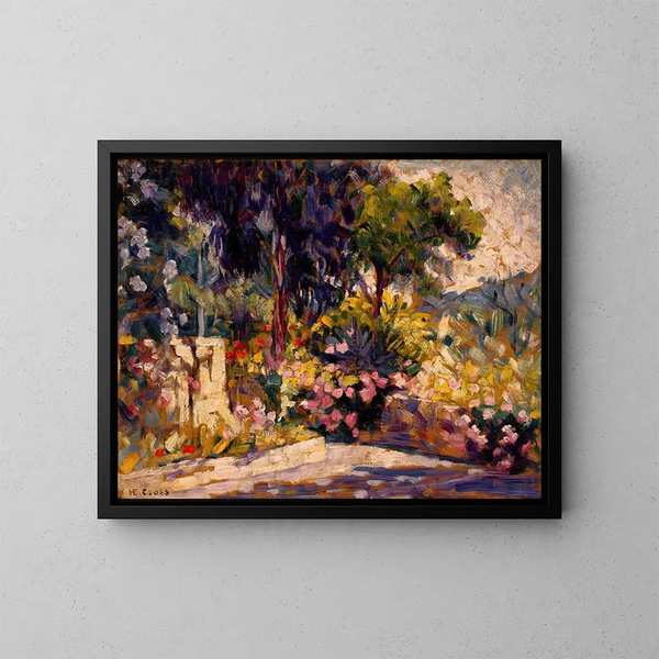 La terrasse fleurie - Henri-Edmond Cross — framed artwork on a wall