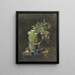 Een fuchsia in pot met kinderspeelgoed - Henri-Joseph Harpignies — ingelijst kunstwerk aan de muur