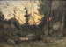 Een bosperceel bij zonsondergang - Henri-Joseph Harpignies — weergave van het kunstwerk