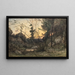 Een bosperceel bij zonsondergang - Henri-Joseph Harpignies — ingelijst kunstwerk aan de muur