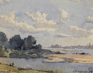 Rivieroevers - Henri-Joseph Harpignies — weergave van het kunstwerk