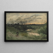 Jager bij dageraad met hond - Henri-Joseph Harpignies — ingelijst kunstwerk aan de muur