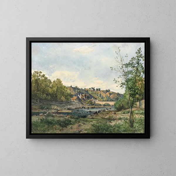 Hedgehog - Henri-Joseph Harpignies — framed artwork on a wall