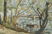 van Parijszicht op de Seine met de Carrousel-brug - Henri-Joseph Harpignies — weergave van het kunstwerk