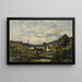 Landschap met een vijver en enkele valleien - Henri-Joseph Harpignies — ingelijst kunstwerk aan de muur
