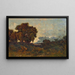 Zonsondergang op de Allier - Henri-Joseph Harpignies — ingelijst kunstwerk aan de muur