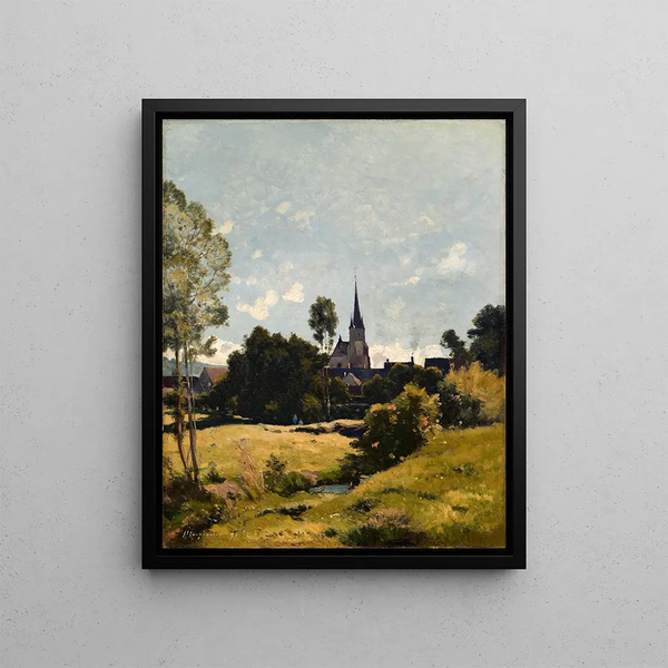HenriJoseph Harpignies - The Village Church.webp
