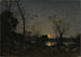 Een meer bij maanlicht - Henri-Joseph Harpignies — weergave van het kunstwerk