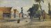 Een Dorpsstraat - Henri-Joseph Harpignies — weergave van het kunstwerk