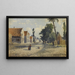 Een Dorpsstraat - Henri-Joseph Harpignies — ingelijst kunstwerk aan de muur