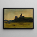 van een ruïne op een heuvel - Henri-Joseph Harpignies — ingelijst kunstwerk aan de muur