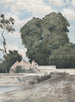 van het uitzicht vanaf de stadsmuren van Chartres - Henri-Joseph Harpignies — weergave van het kunstwerk