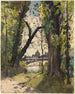 van het uitzicht op het Institut de France vanaf de voet van de Pont Royal - Henri-Joseph Harpignies — weergave van het kunstwerk