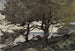 Vue genomen bij Cap Martin - Henri-Joseph Harpignies — weergave van het kunstwerk