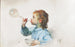 Meisje met zeepbel - Henri Jules Jean Geoffroy — weergave van het kunstwerk