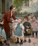 De aanraking van de leraren - Henri Jules Jean Geoffroy — weergave van het kunstwerk