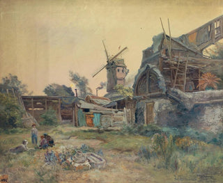 Moulins de Montmartre - Henri Arthur Bonnefoy — weergave van het kunstwerk