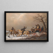 Winterkoetsrit schilderij - Henri Auguste d'Ainecy Montpezat — ingelijst kunstwerk aan de muur