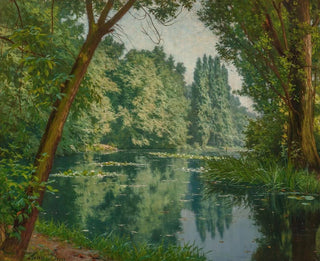 Zomerwaterlelies - Henri Biva — weergave van het kunstwerk