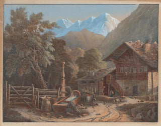 Berglandschap - Henri Boug d'Orschwiller — weergave van het kunstwerk
