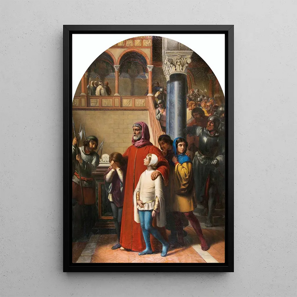 L'Arrestatie van Ugolino - Henri Delaborde — ingelijst kunstwerk aan de muur