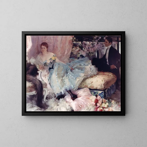 Na het bal - Henri Doucet — ingelijst kunstwerk aan de muur