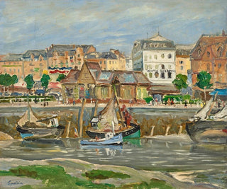 Uitzicht op de haven - Henri Epstein — weergave van het kunstwerk