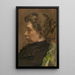 portret met groene stoel - Henri Evenepoel — ingelijst kunstwerk aan de muur