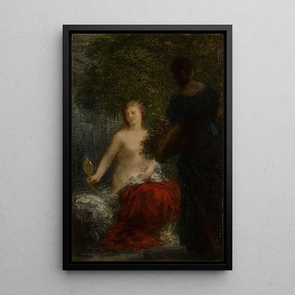 Vrouw bij haar toilette - Henri Fantin-Latour — ingelijst kunstwerk aan de muur