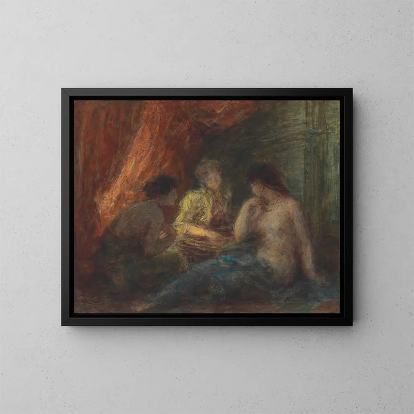 Het spel - Henri Fantin-Latour — ingelijst kunstwerk aan de muur