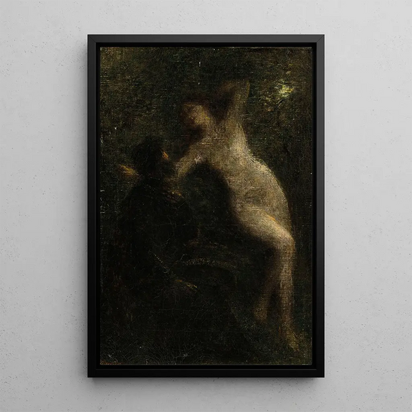 De dichter en de muze - Henri Fantin-Latour — ingelijst kunstwerk aan de muur