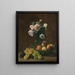 Natuurstudie, vaas met rozen, perziken en druiven - Henri Fantin-Latour — ingelijst kunstwerk aan de muur