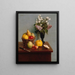 Natuurstilleven met bloemen en fruit - Henri Fantin-Latour — ingelijst kunstwerk aan de muur