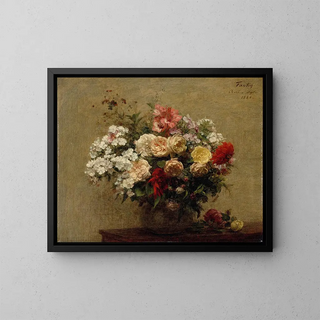 Zomerbloemen - Henri Fantin-Latour — ingelijst kunstwerk aan de muur