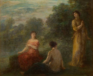 Drie nimfen bij een bron - Henri Fantin-Latour — weergave van het kunstwerk