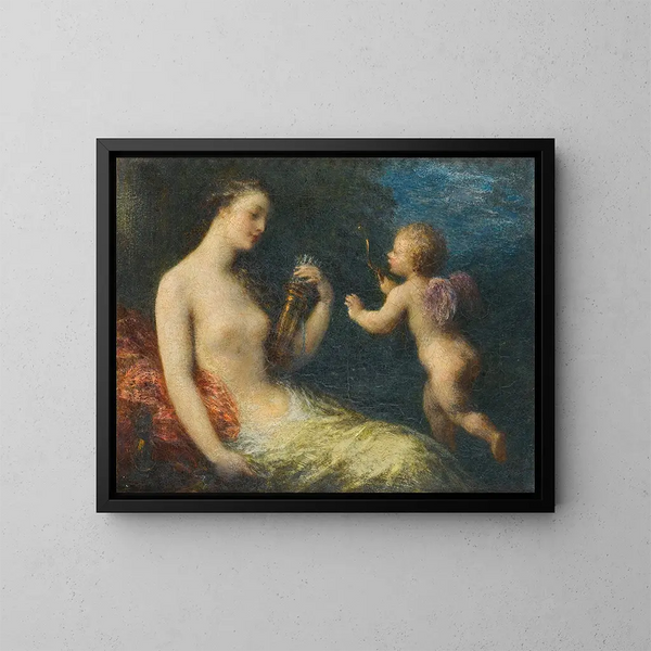 Venus en Cupido - Henri Fantin-Latour — ingelijst kunstwerk aan de muur