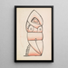 Zittende figuur - Henri Gaudier-Brzeska — ingelijst kunstwerk aan de muur