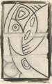 Tekening in reliëf van een abstracte vrouwelijke figuur - Henri Gaudier-Brzeska — weergave van het kunstwerk