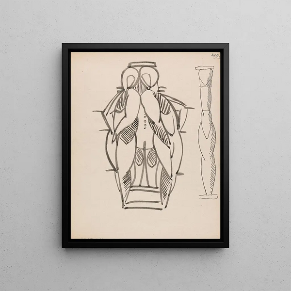 Henri GaudierBrzeska - Two Studies for a Sculptural Column.webp