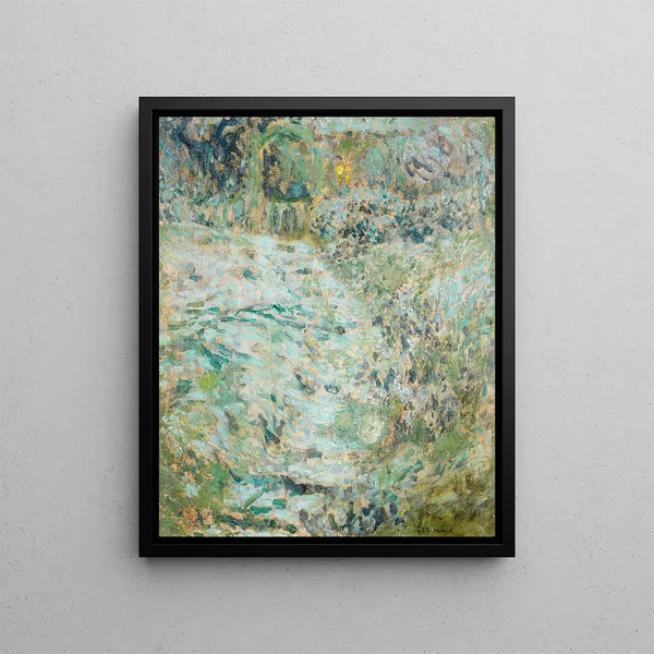 Henri Le Sidaner - Escalier dans le jardin sans la neige Gerberoy.webp
