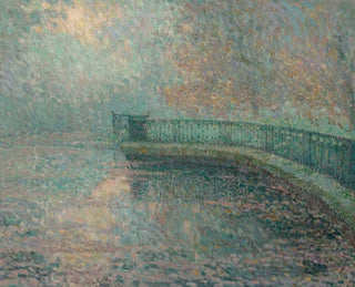 La balustrade de Londres - Henri Le Sidaner — weergave van het kunstwerk