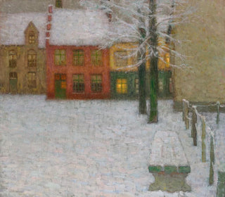 De sneeuw - Henri Le Sidaner — weergave van het kunstwerk