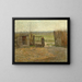 De poort van de boerderij - Henri Le Sidaner — ingelijst kunstwerk aan de muur