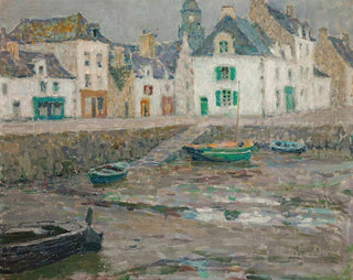 De huizen van de zeelieden, Le Croisic - Henri Le Sidaner — weergave van het kunstwerk