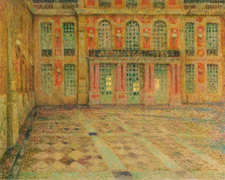 van het Hof van Eer van Versailles - Henri Le Sidaner — weergave van het kunstwerk