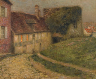 Oude huizen - Henri Le Sidaner — weergave van het kunstwerk