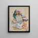 Vrouw in de tuin - Henri Lebasque — ingelijst kunstwerk aan de muur