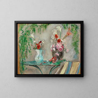 Henri Lebasque - Fleurs sur une table sur une terrasse.webp