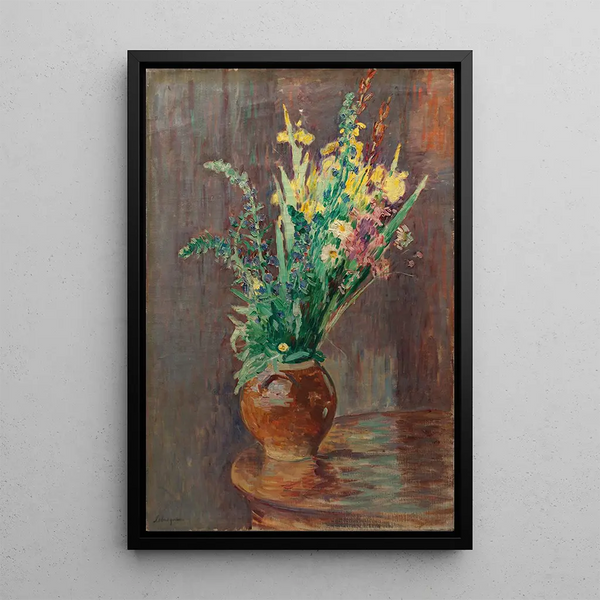 Gerbe de fleurs dans un pot - Henri Lebasque — ingelijst kunstwerk aan de muur